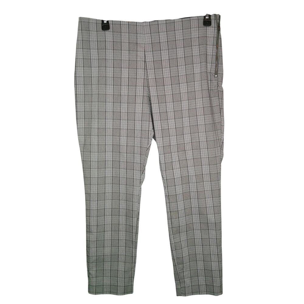 A New Day High Rise Skinny Ankle Women's 16R Black & White Plaid